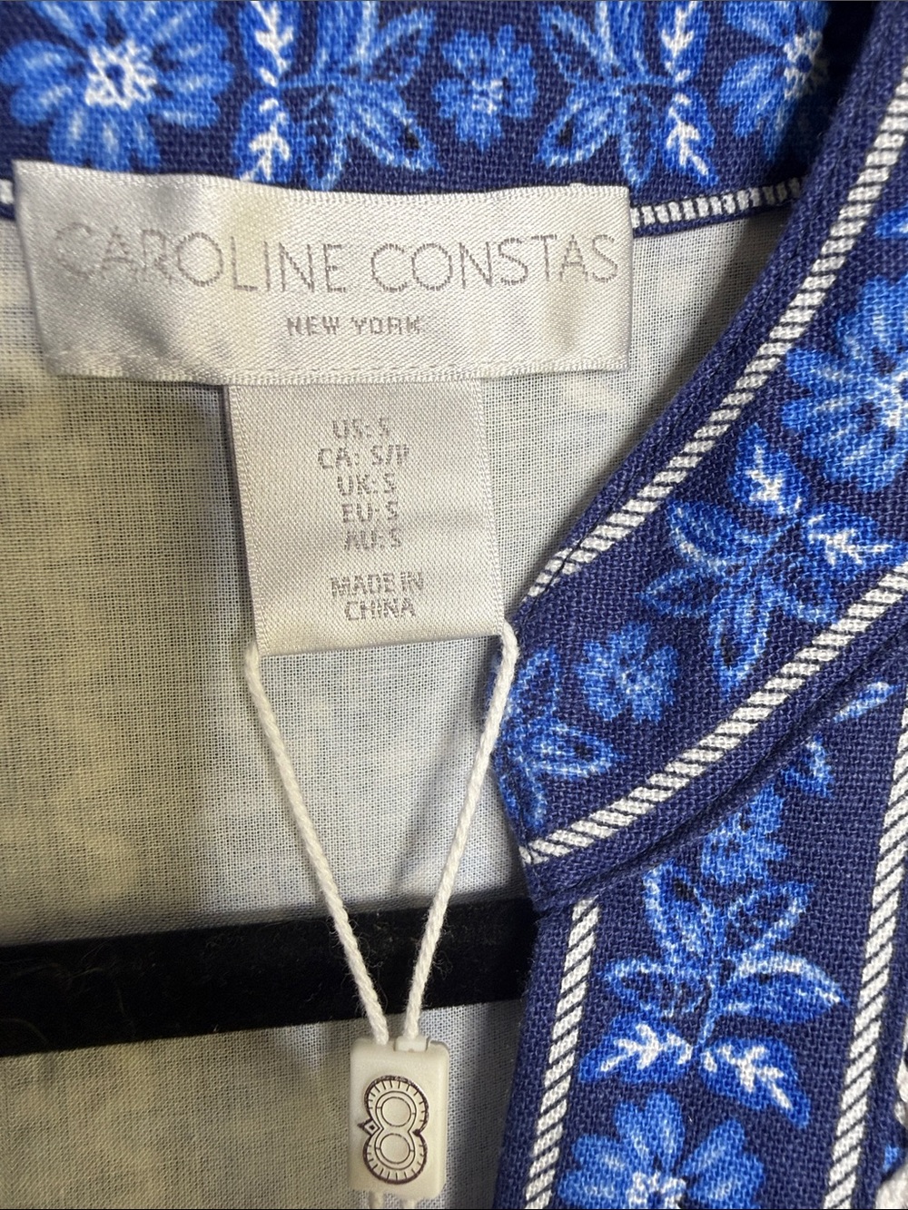 SALE! Caroline Constas 🔥Blue and White Floral Maxi Dress - Picture 4 of 10